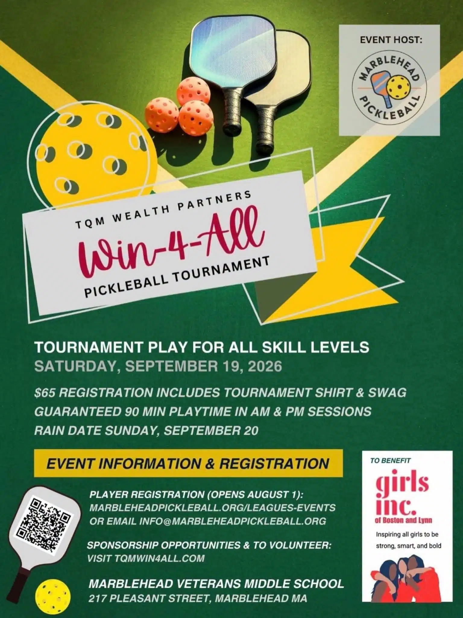 Win-4-All Pickleball Tournament